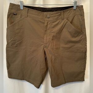 Kuhl Men's Size 36 Sand Brown Zip Cargo Shorts 11” Inseam Outdoors Hiking